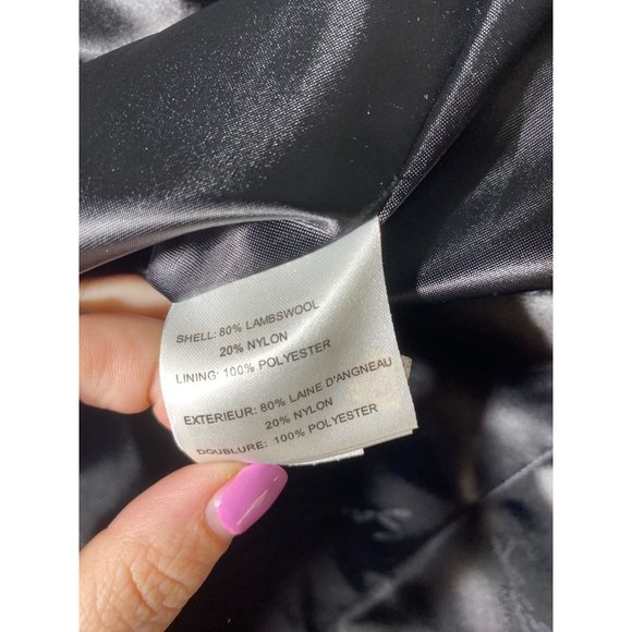 Sachi-Hooded-Wool-Blend-Coat-With-Genuine-Fox-Fur-Trim-Black-M - Picture 4 of 5